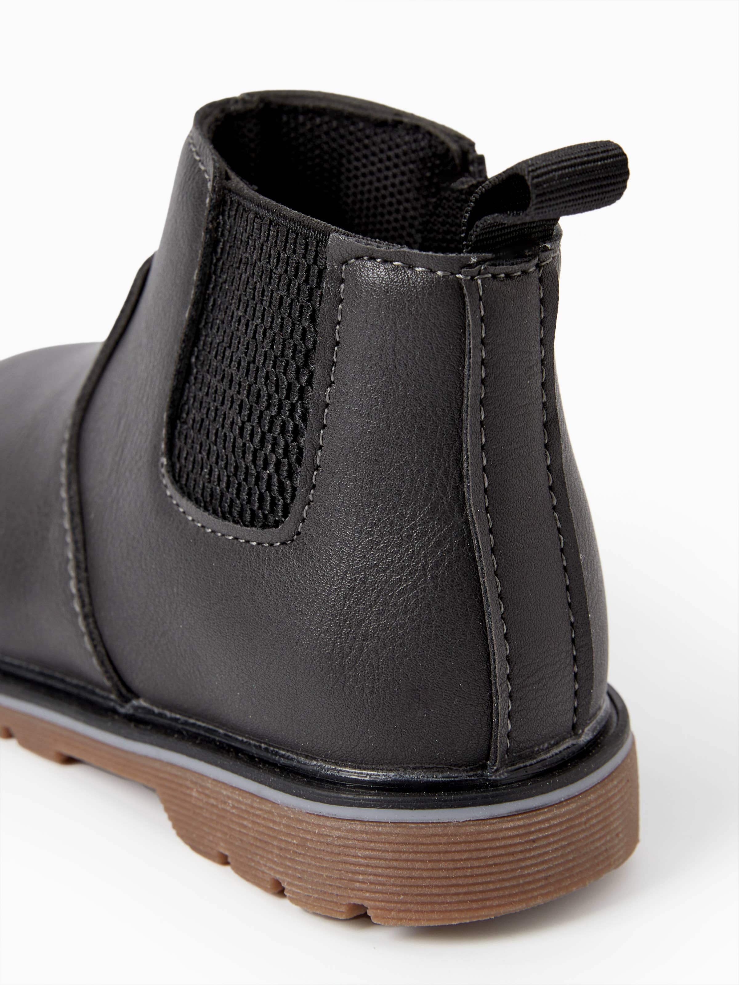 PatPat – Botas - Crianças por atacado – Botas de criança em couro PU Spandex com Fecho - Cor Sólida4