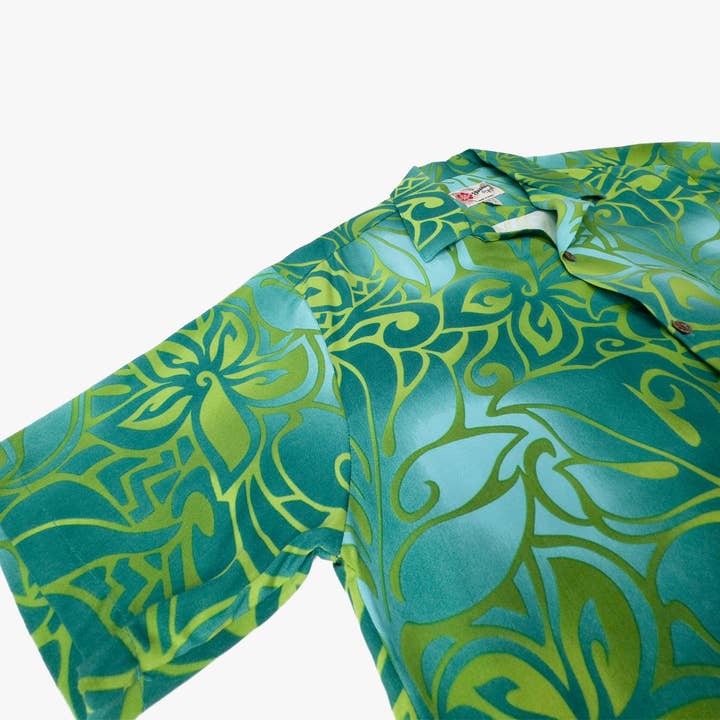 Hilo Hattie - Wholesale Button Down Shirt - Men's - Tribal Tiare Aloha Shirt2