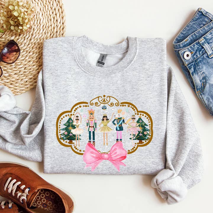 Refinery Number One LLC - Wholesale Graphic Sweatshirt - Women's - Nutcracker, Christmas, Sugar Plum Fairy Ballerina Sweatshirt