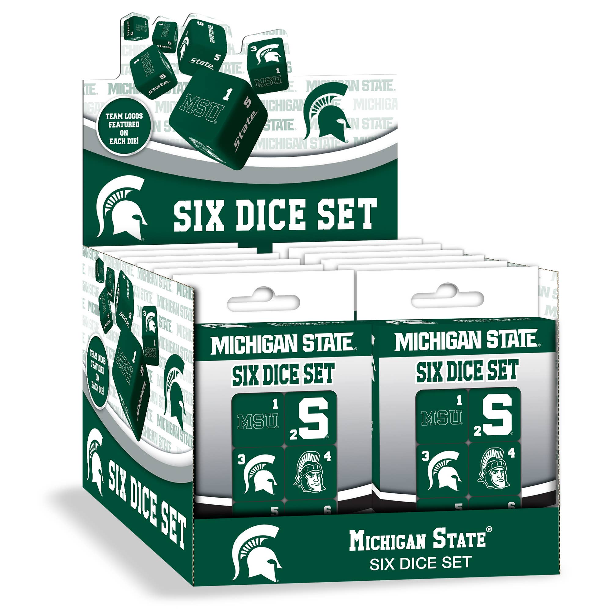 Masterpieces Puzzles - Wholesale Dice - Michigan State Spartans Dice Set2