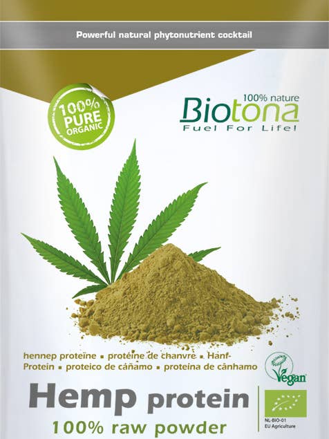 Poudre de protéine de chanvre 100 % brute — 300 g pour la vente par Biotona