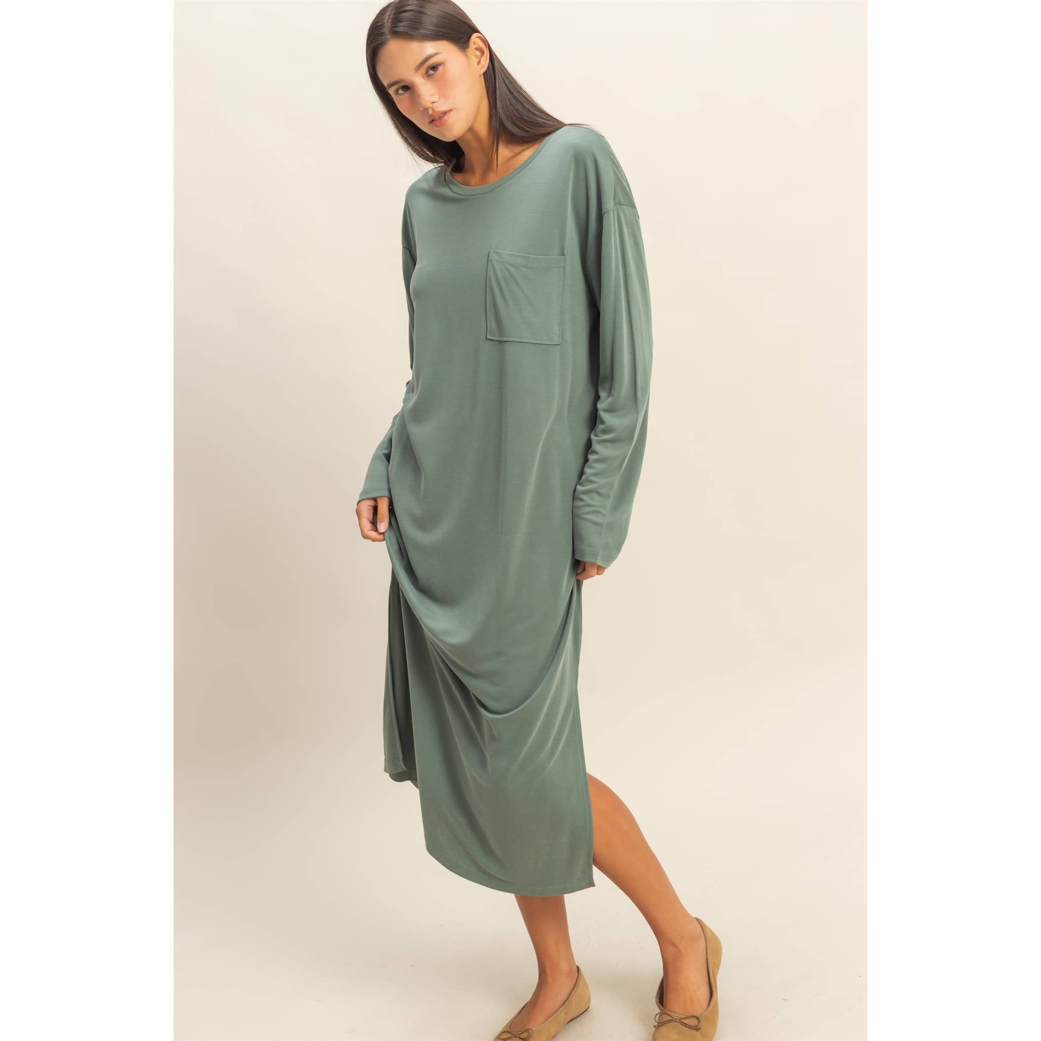 Double Zero - Wholesale Dress - Women's - Casual Midi Dress2