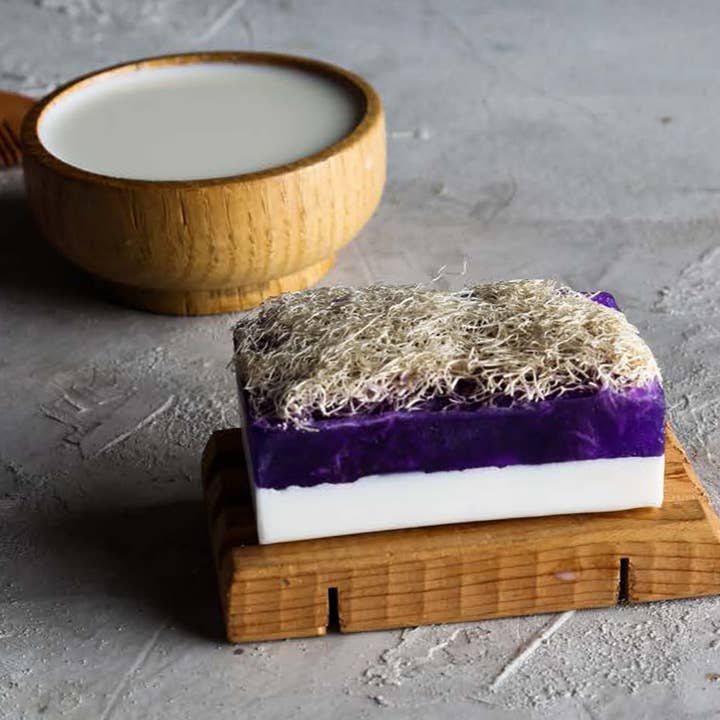 Avlia Home - Wholesale Bar Soap - Avlia Donkey Milk & Lavender Loofah Soap – Relaxing Natural Handmade Bar2