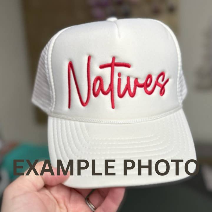 Hillside Threads Wholesale - Wholesale Trucker hat – Unisex - Custom Embroidered Trucker Hat - Script Font1