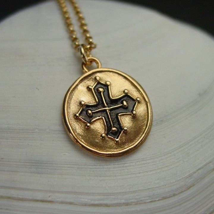 Small Occitan Cross Necklace for wholesale by Vis a Vis Jewelry