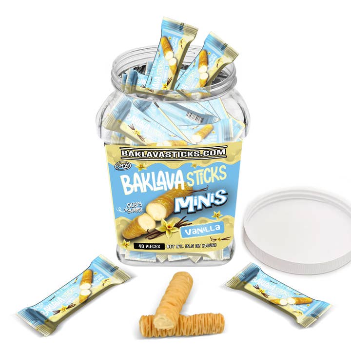 Baklava Sticks - Wholesale Chocolate Covered Sweets - Baklava minis with Hazelnut Chocolate 8 Flavors4