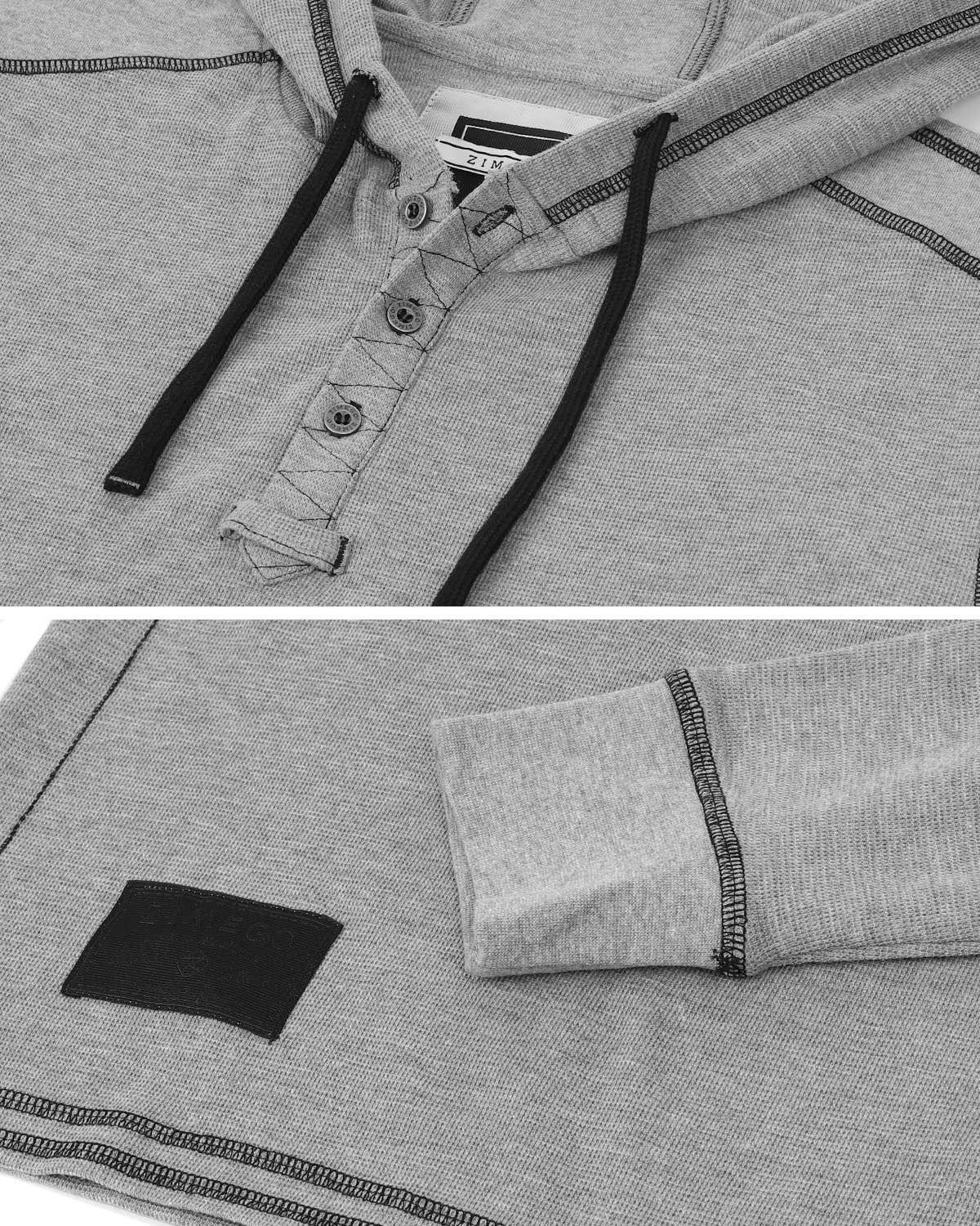 ZIMEGO - Wholesale Hoodie - Men's - Men's Casual Basic Long Sleeve Thermal Hoodie - On Sale6