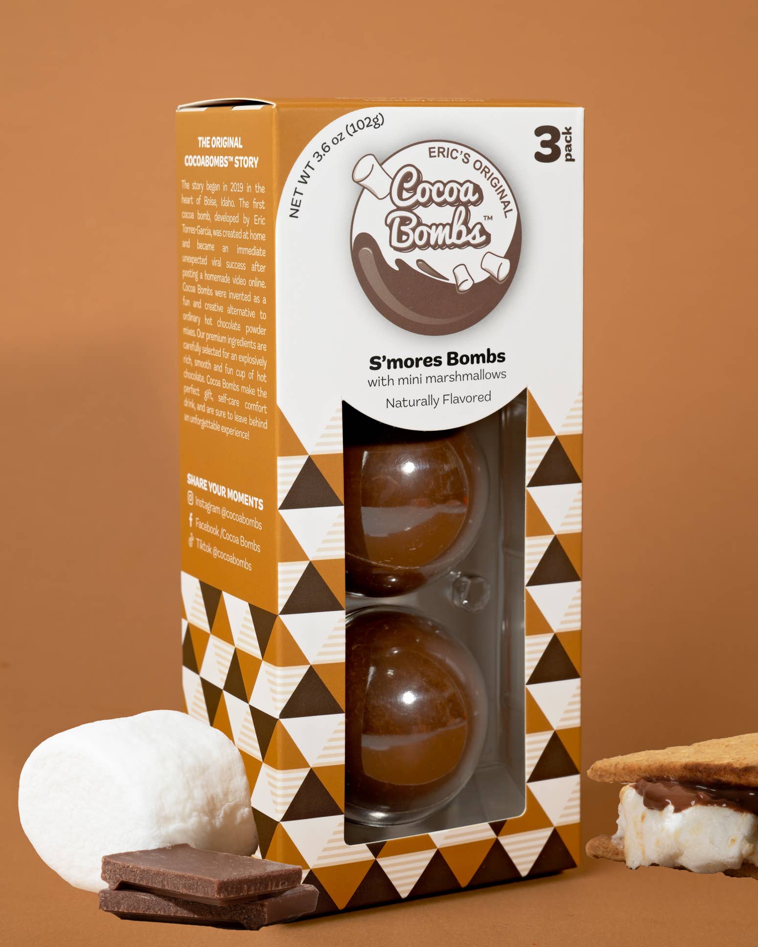 Cocoa Bombs™ - Wholesale Hot cocoa mix/kit - 3 Pack S'mores Cocoa Bombs1