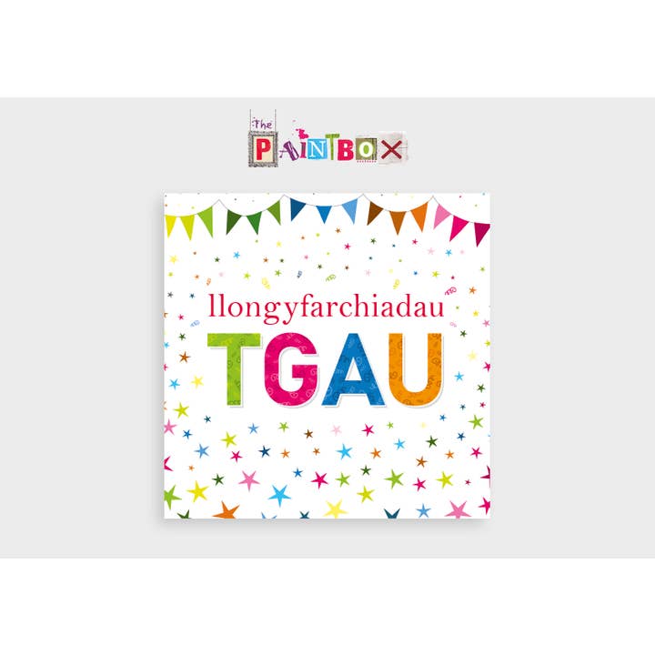 The Paintbox - Wholesale Congratulations Card - Llongyfarchiadau TGAU - GCSE Congratulations Welsh x6 card