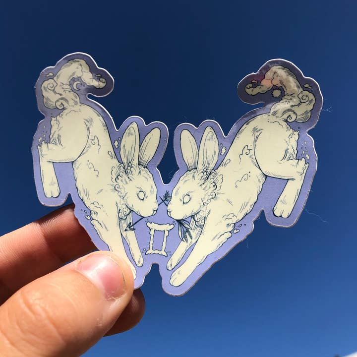 Gemini Sticker for wholesale by Field Sparrow Studio