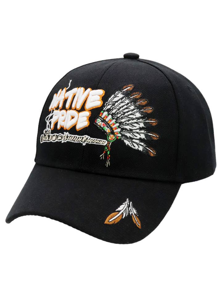 Native Pride Twill Acrylic Velcro Baseball Cap for wholesale by Cap Zone