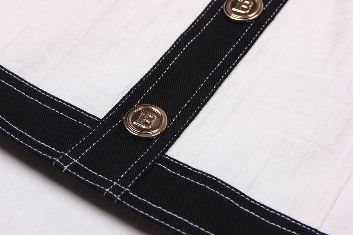 Productseeker - Wholesale Dress - Women's - DR038 Short-sleeved Dress With Gold Buttons10