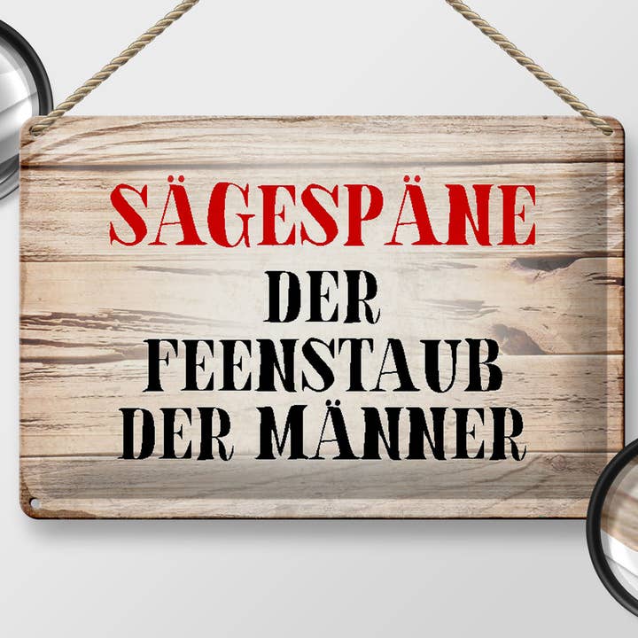 Femer - Wholesale Sign - Metal sign saying 30x20cm Sawdust fairy dust of men1