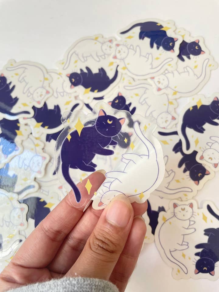 Sailor Cats Clear Sticker for wholesale by Artsyvushop