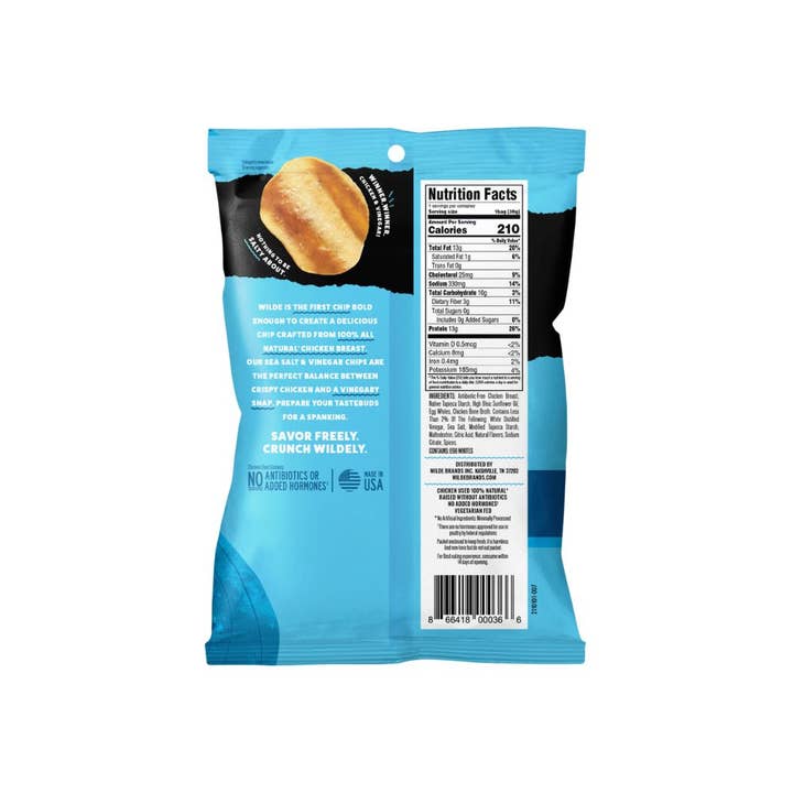 Righteous Felon Craft Jerky - Wholesale Chips - WILDE Salt & Vinegar Protein Chips 1.34oz1