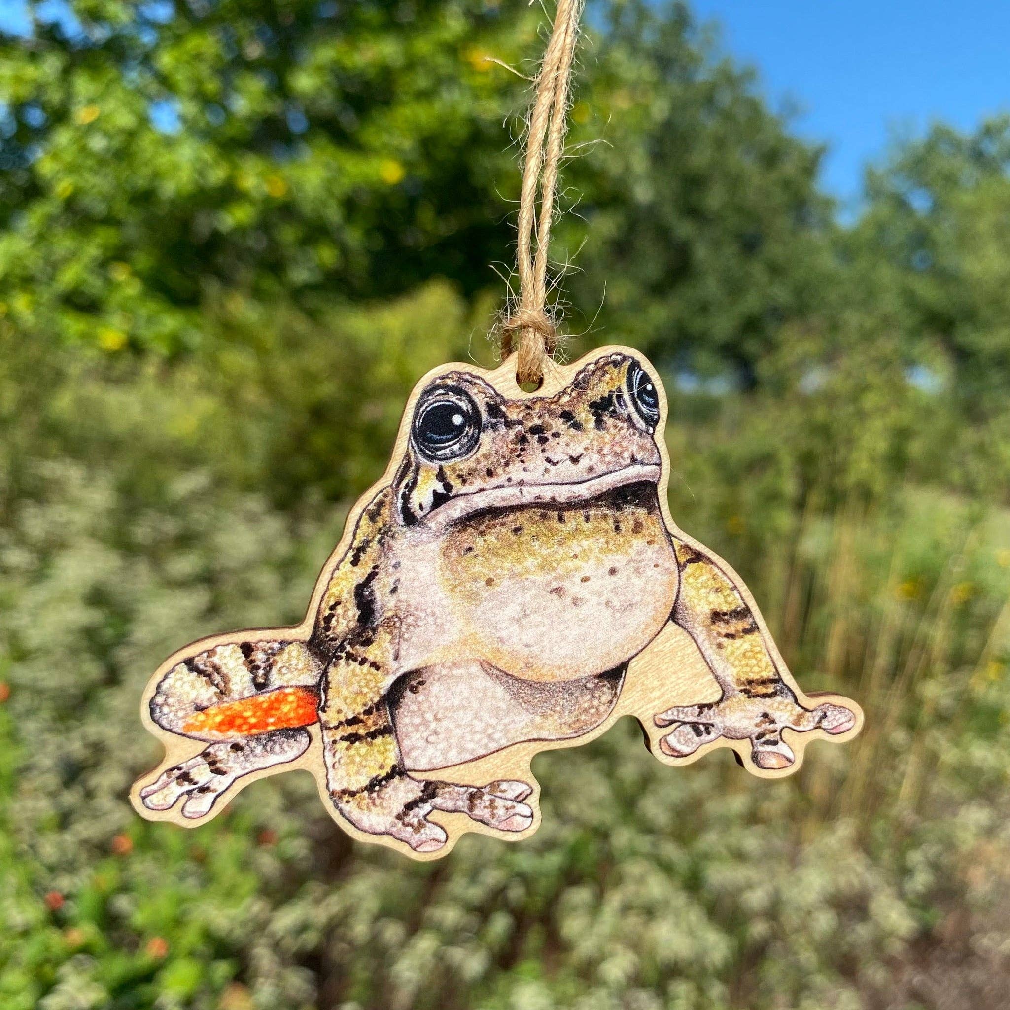 Allison Stoiser Art - Wholesale Ornament - Cope's Gray Treefrog Wood Print Christmas Ornament0