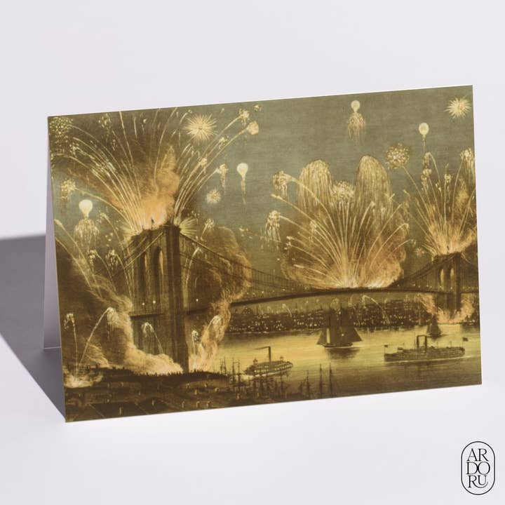 Carte de vœux du Nouvel An - « Le grand spectacle de feux d'artifice » pour la vente par ArdorU