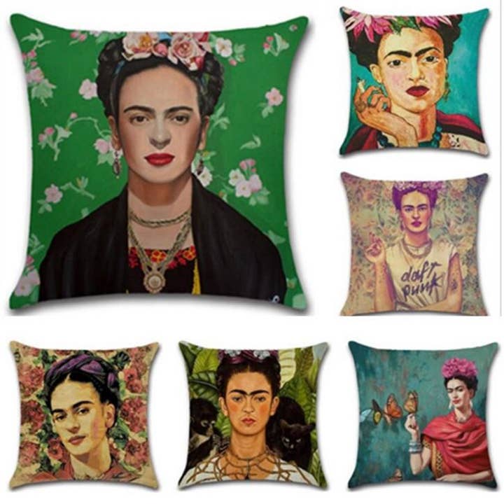 Frida Kahlo Polyester Kuddfodral för wholesale av BlakOutlet