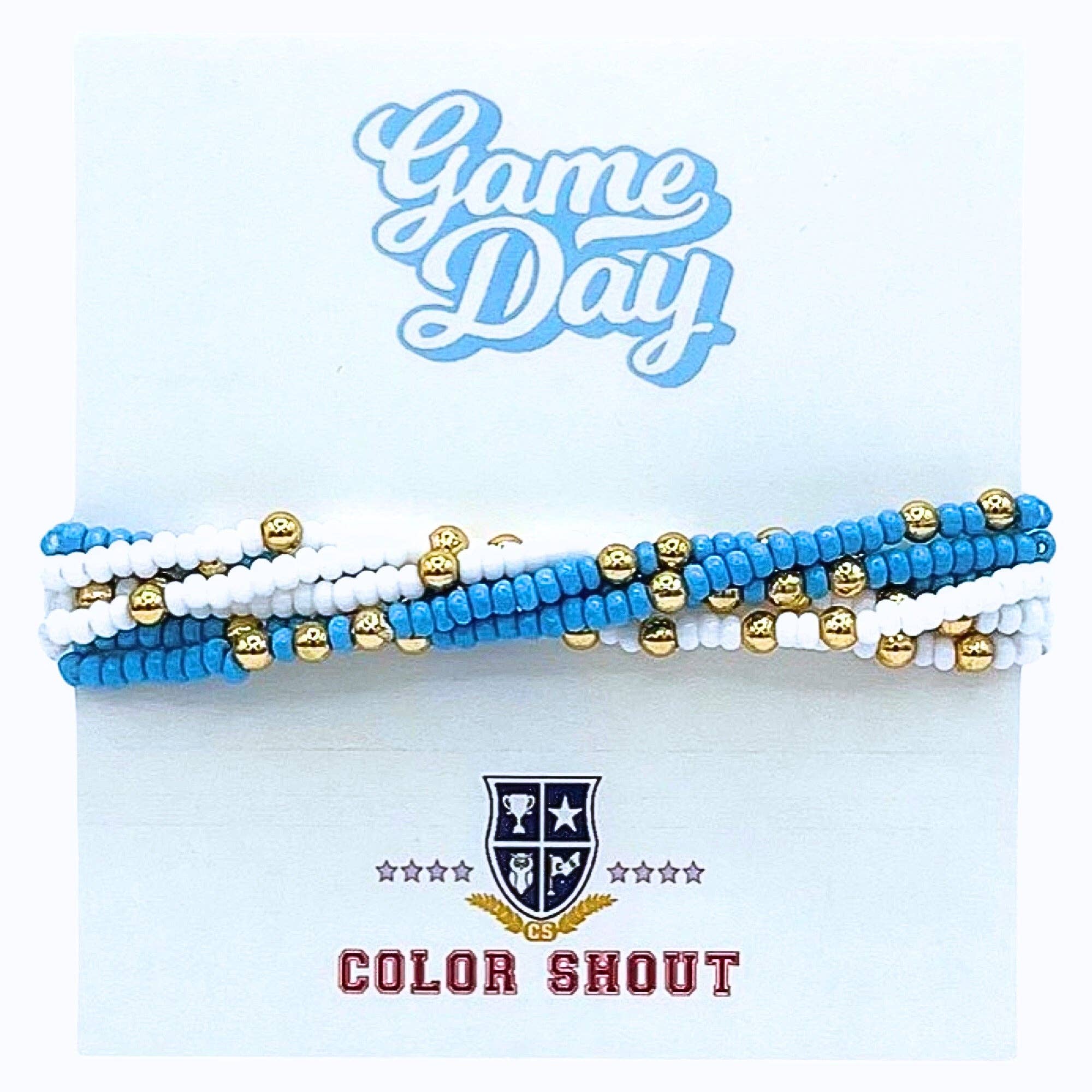 Color Shout - Wholesale Jewelry Set - Game Day Team Colors: Set of 6 Stretch Bracelets12