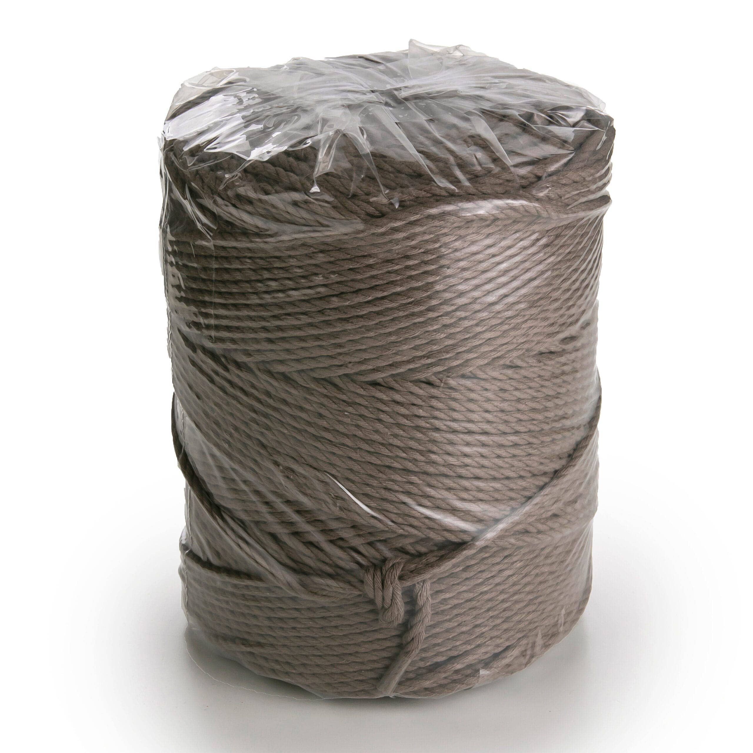 MB Cordas - Wholesale Cord - 3MM 3 Strand Twisted 1kg Macrame Cotton Cord BROWN 260-300m Macrame Rope 3 ply Craft String5