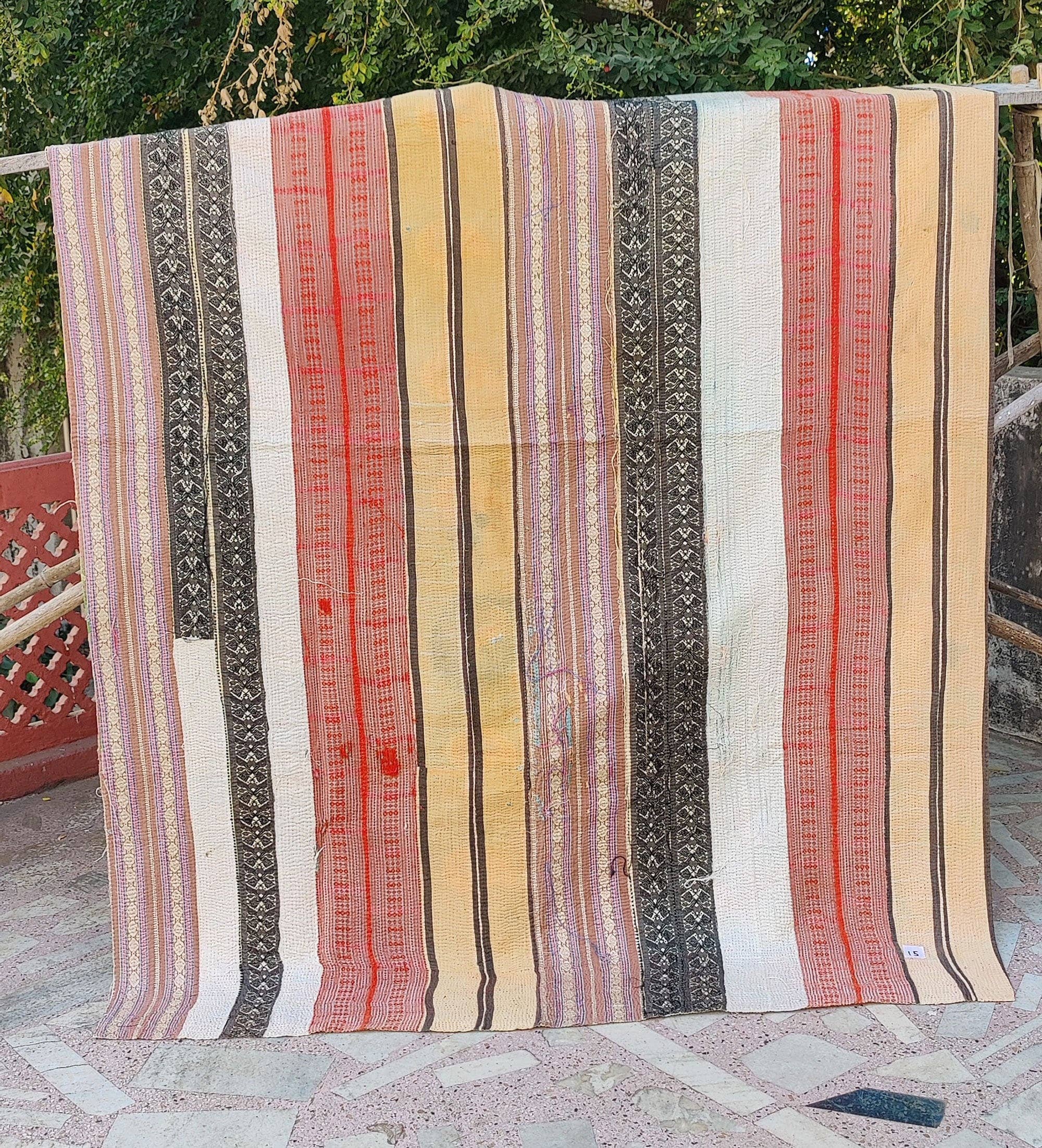 Bhawana Handicrafts - Wholesale Quilt - Bohemian Patchwork Kantha Handmade Vintage King Bedspread1