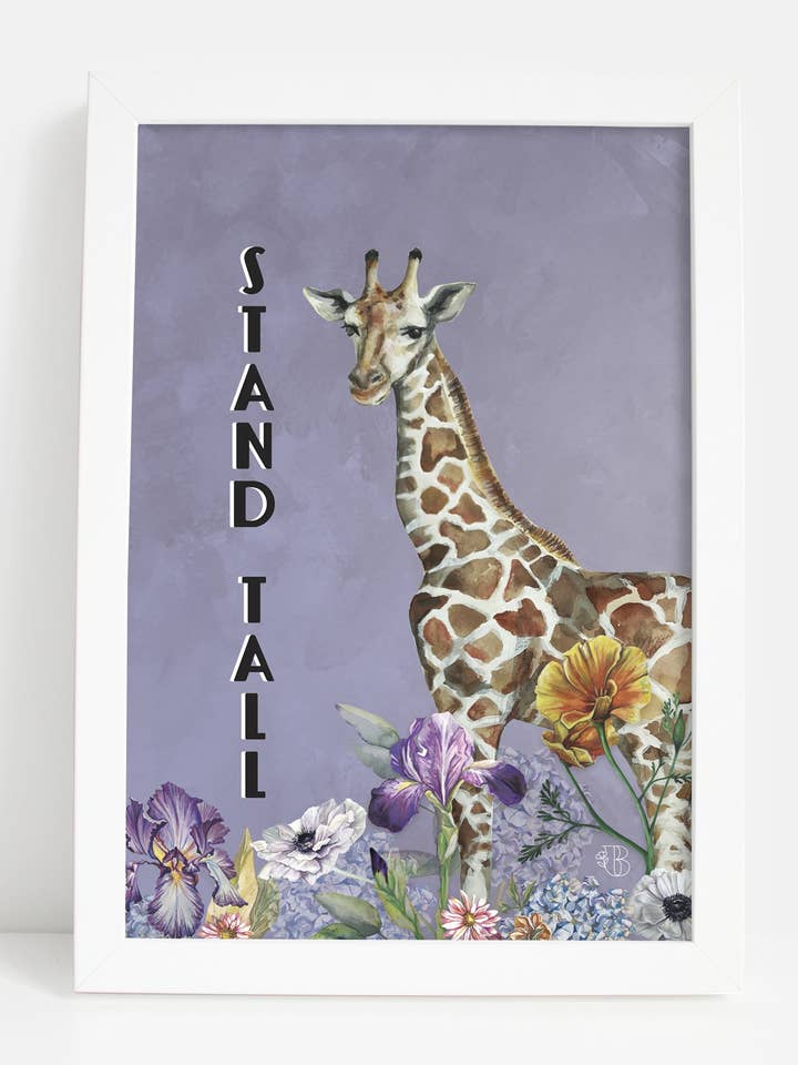 Stand Tall Art Print - Lavanda per la vendita all'ingrosso da parte di Bear and Bloom