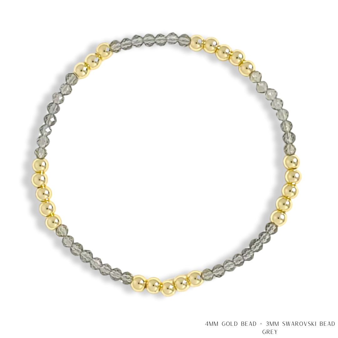 Savvy Bling - Vendita all'ingrosso Bracciale con perline - Bracciale con Perline in Oro e Cristalli Swarovski - Più Colori16