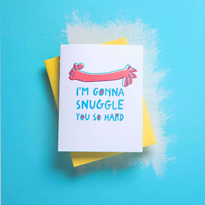 Richie Designs - Wholesale Love Card - Snuggle You So Hard - love greeting card1