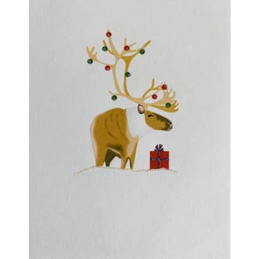 Studio Daedre - Wholesale Christmas Card - Christmas Caribou - Boxed Note Cards0
