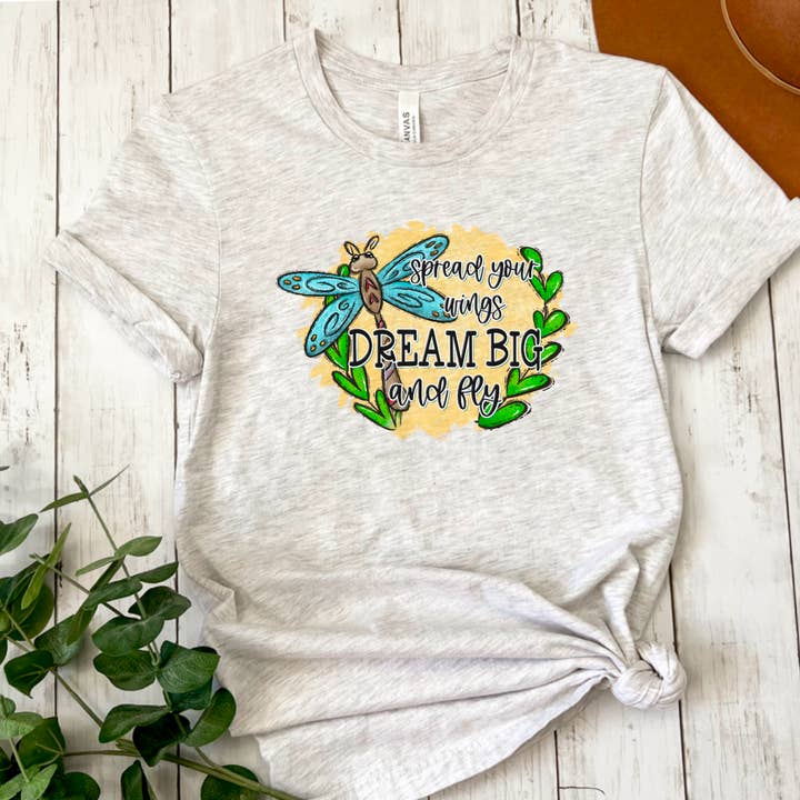 Dream Big Dragonfly DTF Print for wholesale by Simple Tymes
