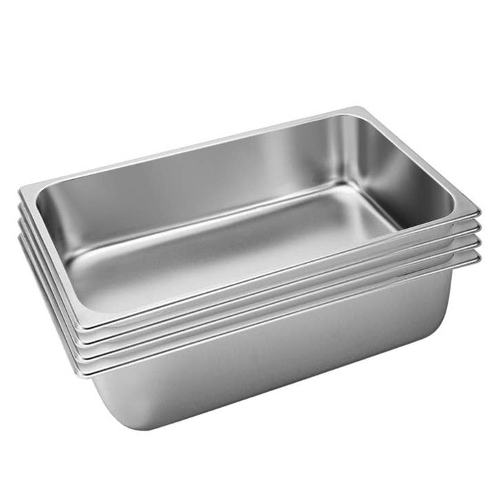 SOGA 4X Gastronorm GN Pan Full Size 1/1 GN Pan 15cm Deep Stainless Steel Tray for wholesale by SOGA International Pty Ltd
