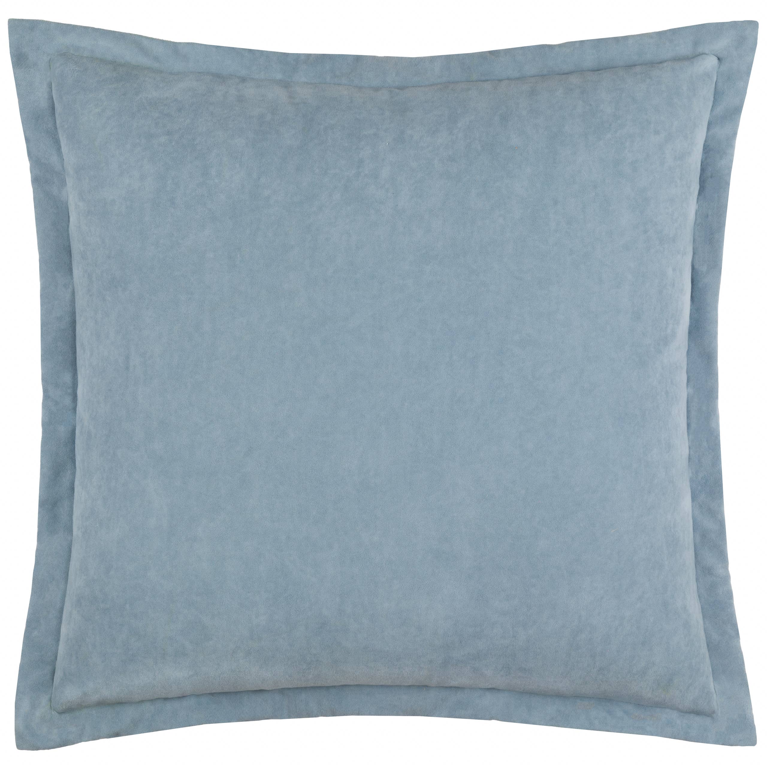 Merton Square Velvet Cushion Dusty Blue for wholesale on Faire1