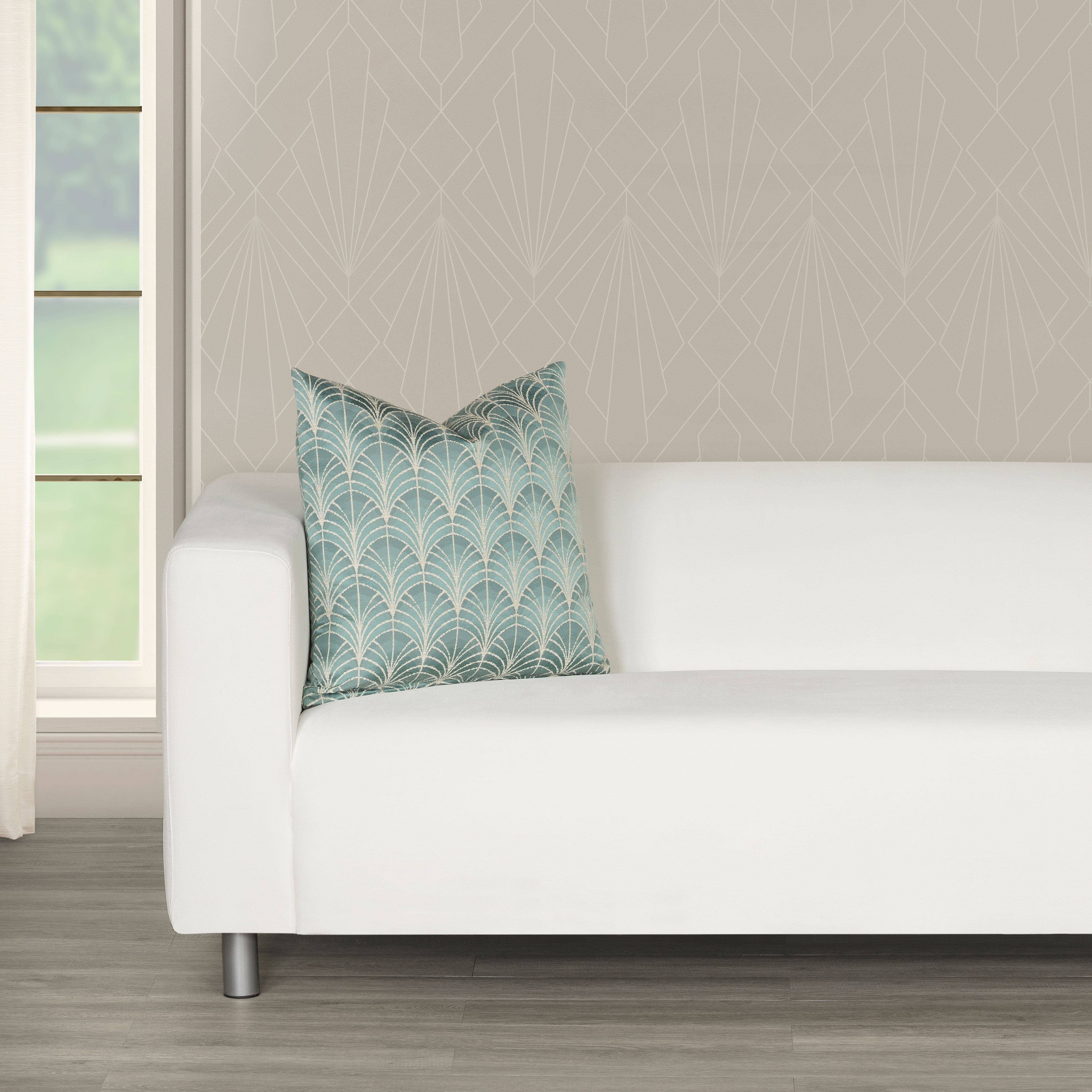 Siscovers - Wholesale Throw/Decorative Pillow - The Great Gatsby At The Gate Blue Art Deco Throw Pillow1