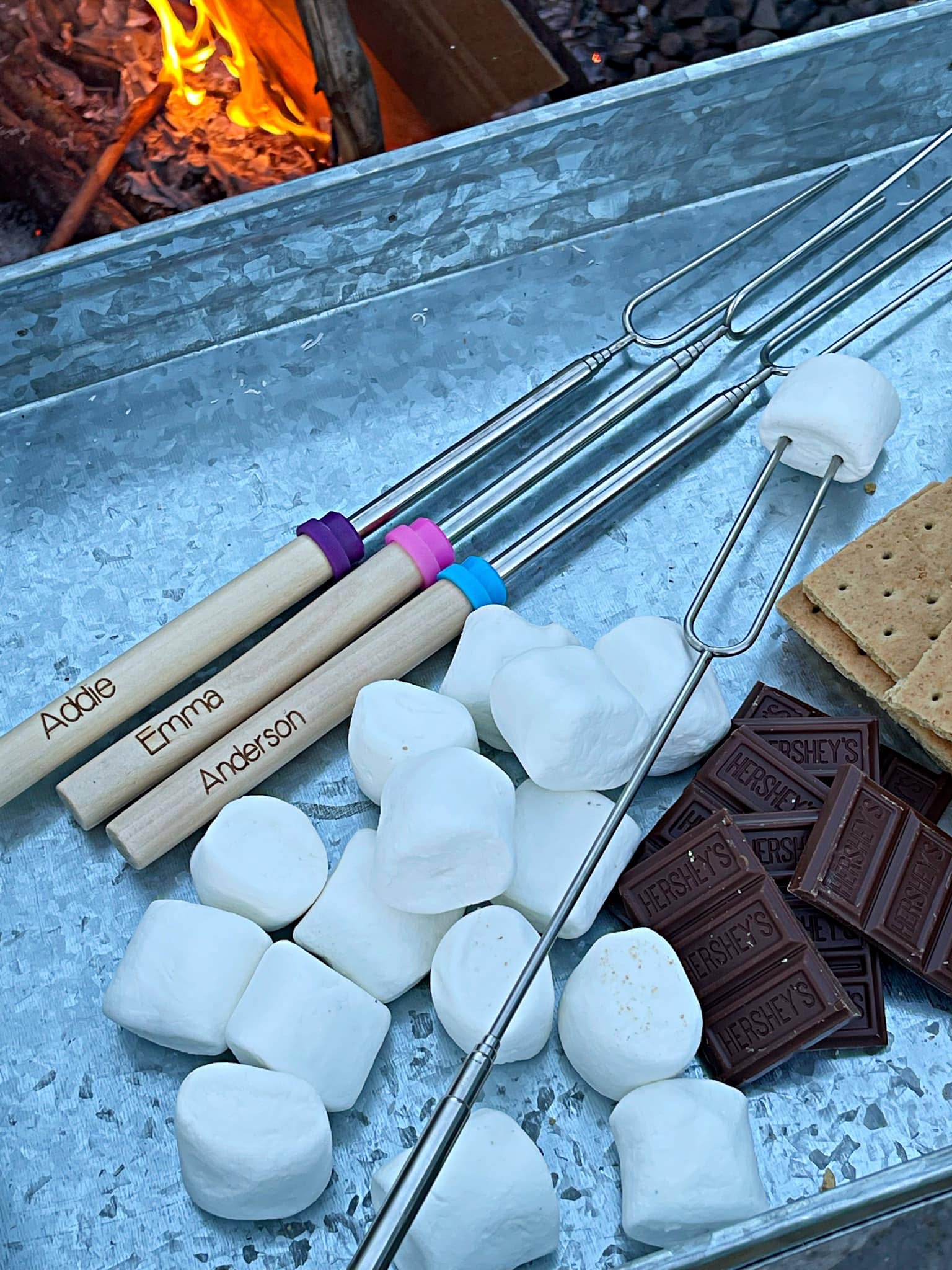 Lasting Impressions CT – wholesale Outdoor grill tools – Wholesale S'mores Campfire Roasting Sticks - Personalized1