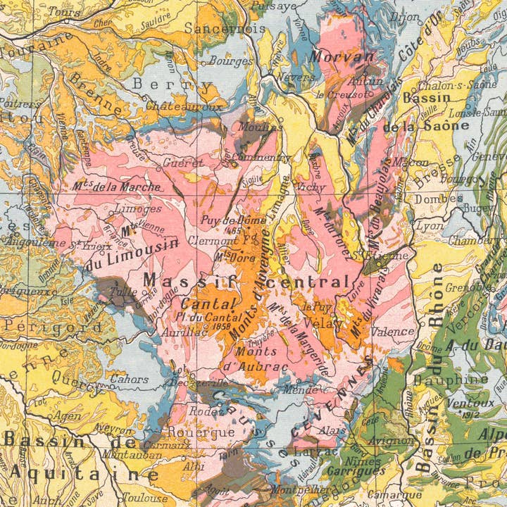 Aster Edition - Vente Poster - Affiche : France Géologique3