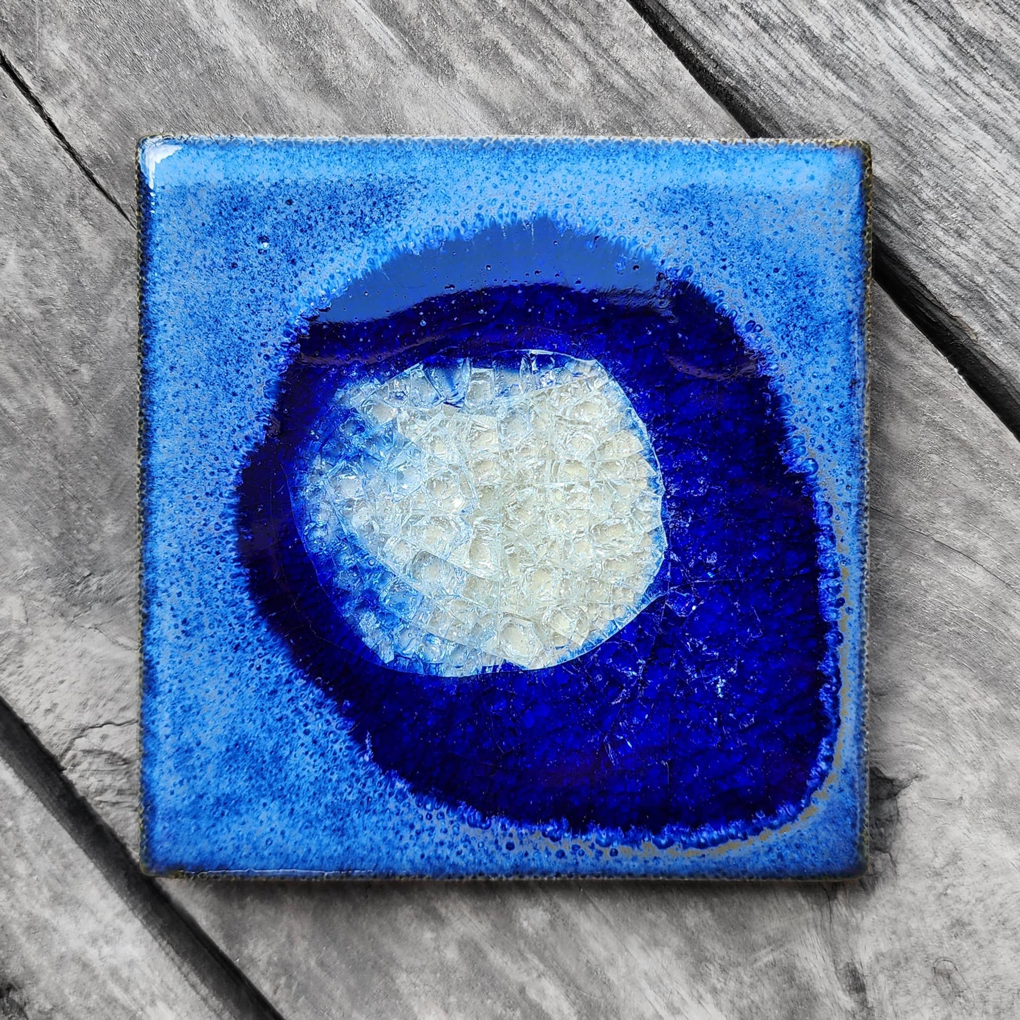 Dock 6 Pottery - Vente Sous-verre - Sous-verre Geode Crackle, individuel, 4 « x 4", verre fondu35