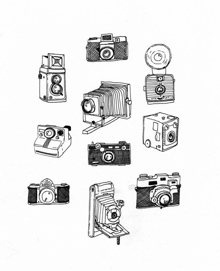 Jodi Lynn's Emporium of Doodles - Wholesale Art Print - Cameras Print4