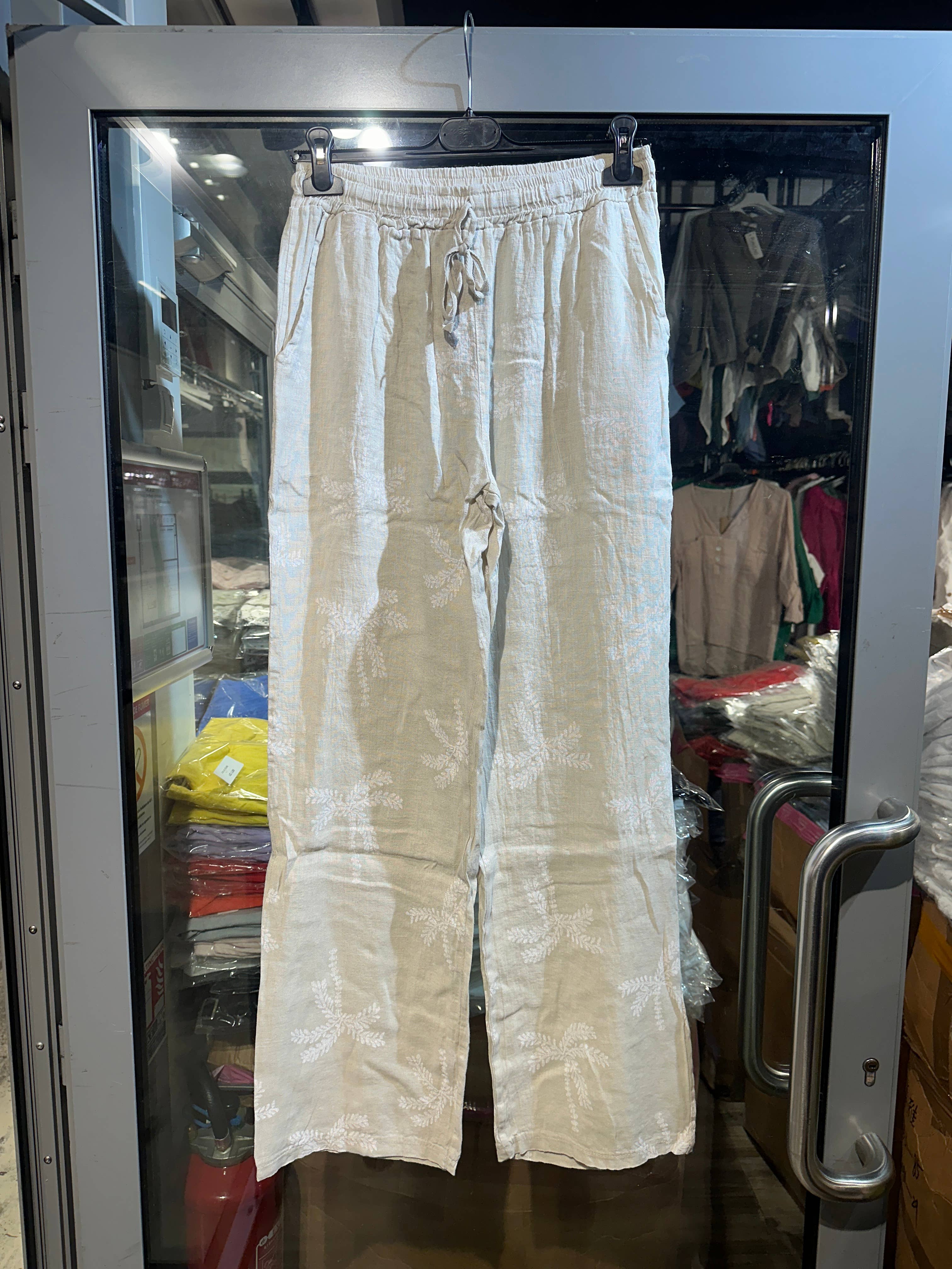 LÉA & LUC - Vente Pantalon – femme - Pantalons imprimé en 100% Lin REF.821813