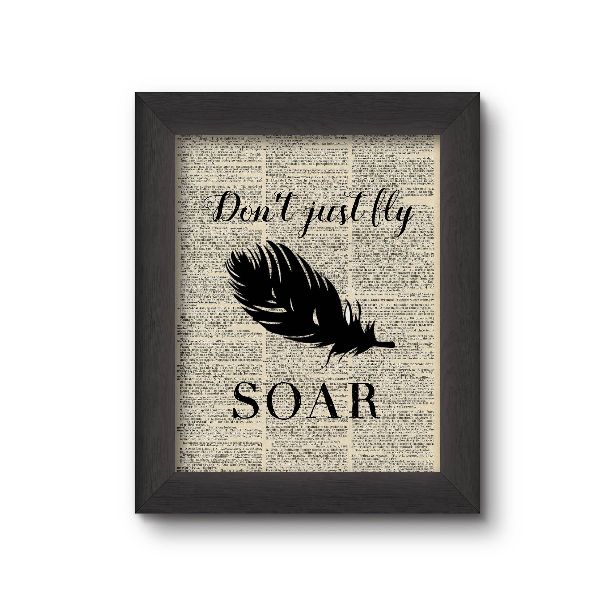Cecelia Rose Book Page Art - Wholesale Art Print - Don't Just Fly Soar - Dumbo