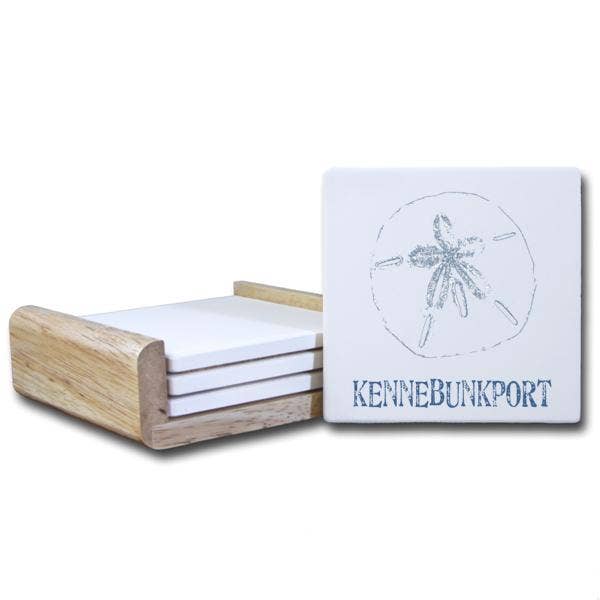 CT3631 (CT424) - Sand Dollar Coaster With Blue Text for wholesale by Paint The Town