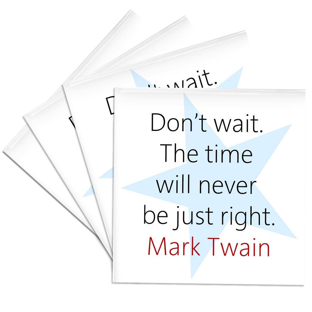 3dRose - Wholesale Coasters - 3dRose, Mark Twain Quotes - Do not wait, Coaster0
