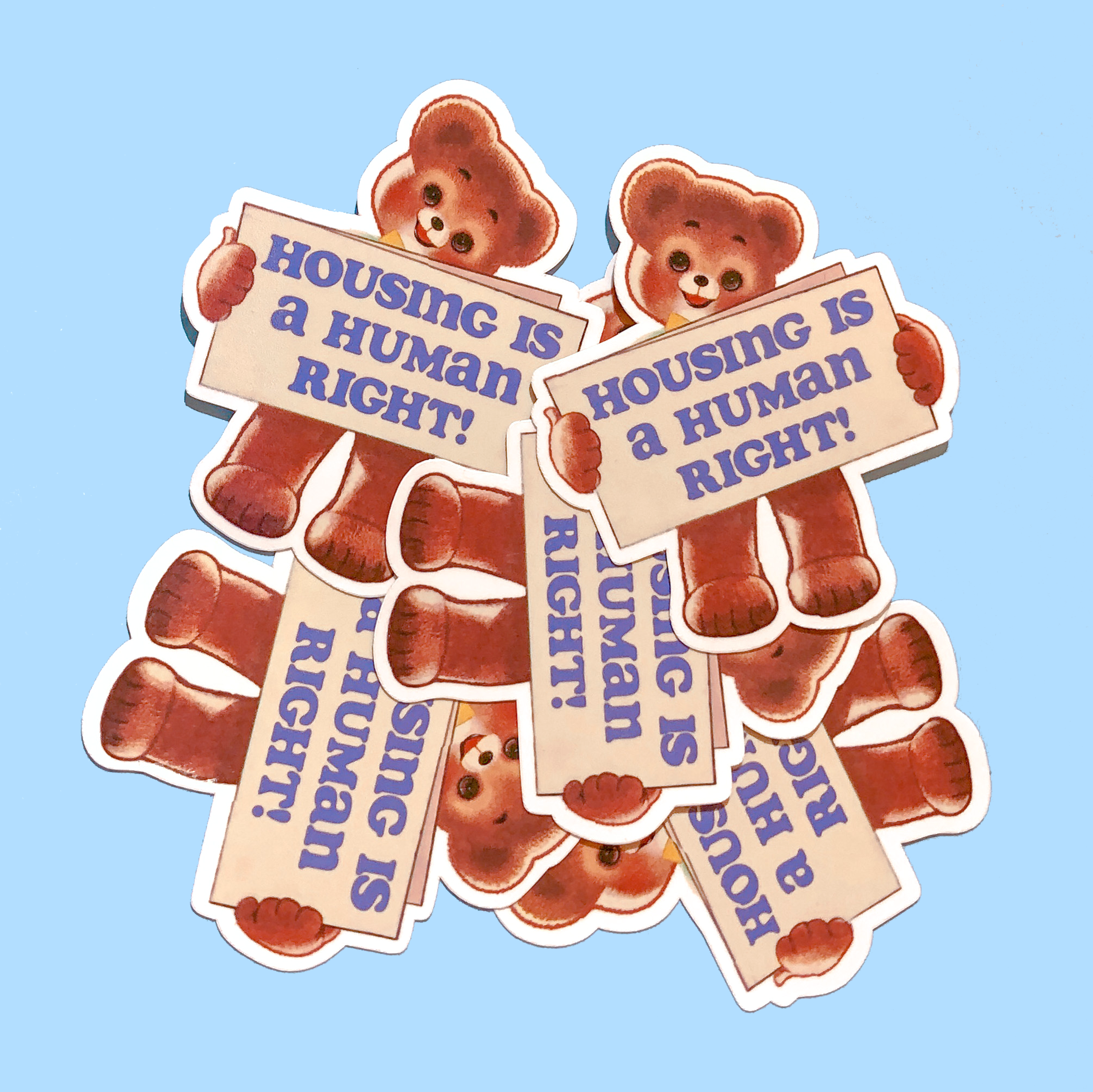 Societal Stickers - Vendita all'ingrosso Adesivo - L'alloggio è un diritto umano! Adesivo2