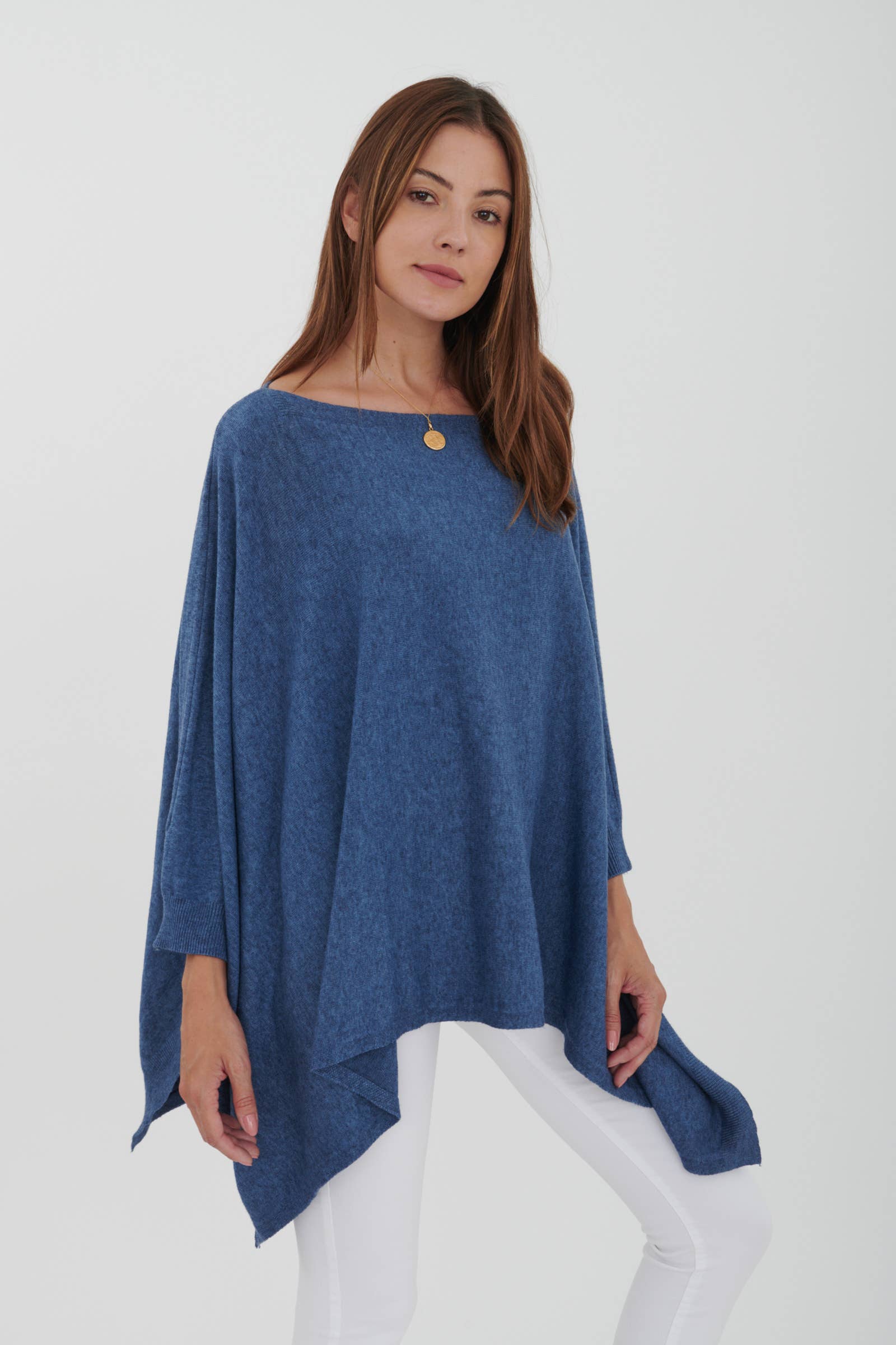 ORNELLA PARIS - Wholesale Poncho - Women's - LEL-P22269 cashmere poncho7