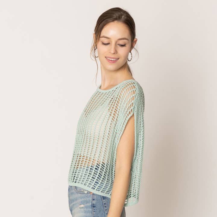 Fashion City - Venta al por mayor Poncho - Mujer - Poncho de verano de ganchillo de color liso9
