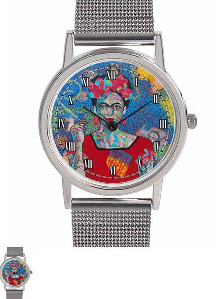 Blue Frida Kahlo watch for wholesale by Artedelph