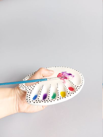 Muddy Ceramic Limited - Wholesale Palette/Mixing Tray - Ceramic palette, Ceramic Artists Palette, Watercolor palette3