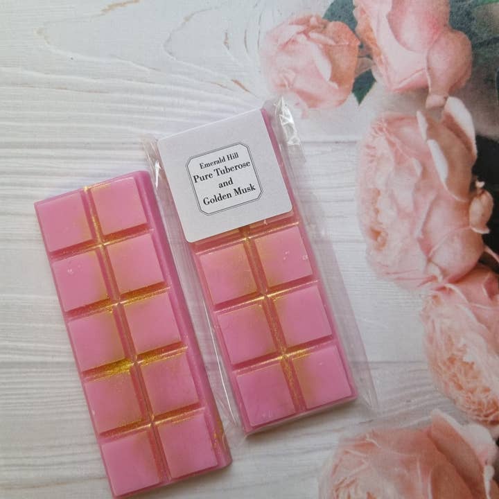Pure Tuberose and Golden Musk for wholesale by Emerald Hill Melts