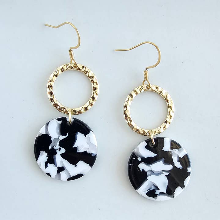 Boucles d'oreilles Rylee - Noir & Blanc // Bijoux, Automne pour la vente par Spiffy & Splendid