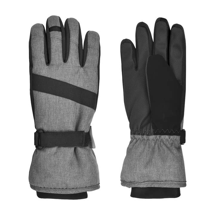 Grand Sierra - Wholesale Gloves - Kids - Boys Heathered Snowboard Glove w. Thinsulate4