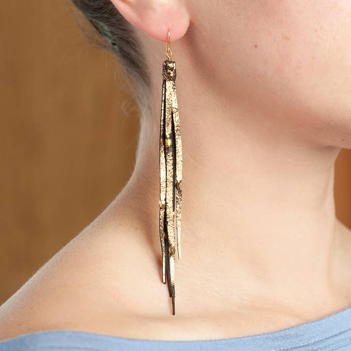 Tara Tassel Earrings In Diva for wholesale by Presh